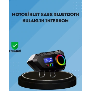 VipMarketim 500mAh Bataryalı Bluetooth 5.4 İnterkom LED Ekranlı FM Destekli
