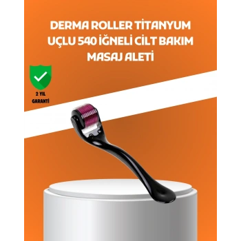 VipMarketim 540 İğneli Titanyum Dermaroller Profesyonel Ev Tipi Cilt Yenileme Aparatı