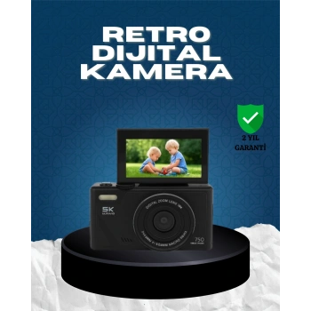 VipMarketim 5K UHD Dijital Kamera 75MP Sensör 18x Zoom Stabilizasyonlu