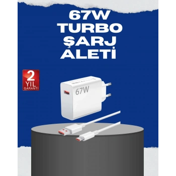 VipMarketim 67 Watt Turbo Charge Başlık Vivo Y20 Y35 Y55 Uyumlu