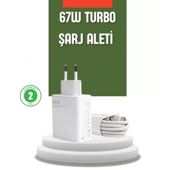 VipMarketim 67 Watt Turbo Şarj Cihazı Redmi Note 10 11 12 Uyumlu