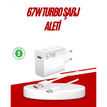 VipMarketim 67 Watt Type C Hızlı Şarj Cihazı Huawei P30 P40 Mate 20 Pro Uyumlu
