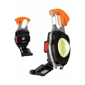 VipMarketim 7 Modlu Mini Led Lamba Anahtarlık USB Şarjlı Kamp İçin Taşınabilir