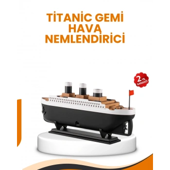 VipMarketim 7 Renk Ortam Işıklı Dekoratif Gemi Tasarım Hava Nemlendirici Difüzör