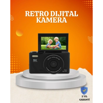 VipMarketim 75MP 5K Video Destekli Dijital Kamera 18x Zoom Çok Eksenli Stabilizasyon