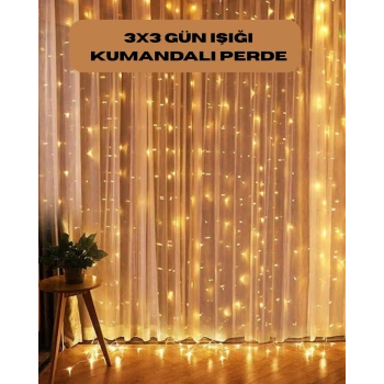 VipMarketim 8 Fonksiyonlu Uzaktan Kumandalı Günışığı Perde Peri Led Dekoratif Işık