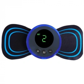 VipMarketim 8 Modlu Mini Şarjlı Kelebek LCD Ekran Ems Boyun Omuz Kol Sırt Elektrikli Masaj Bantı Kas Stimülatörü