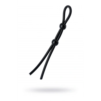 VipMarketim A-toys nın Iki Boncuklu Penisine Kement, Silikon, Siyah, 19,5 Cm