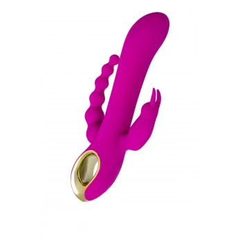 VipMarketim A-Toys  TRINNY Üçlü Vibratör, Silikon, Mor, 21.5 cm