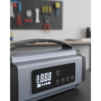 VipMarketim Acil Durumlar İçin Çok Fonksiyonlu Araç Akü Takviyesi Hava Kompresörü ve Güç Kaynağı