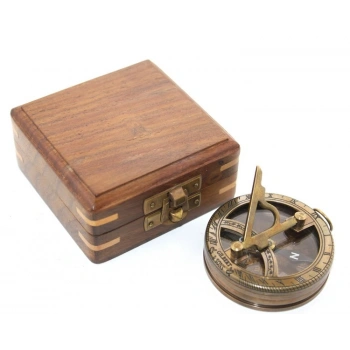 VipMarketim Ahşap Kutulu Pusula Model 7