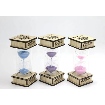 VipMarketim Ahşap Ledli Kum Saati Model 2