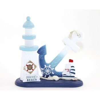 VipMarketim Ahşap Marin Çapalı Deniz Feneri