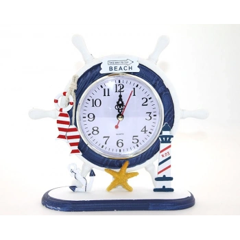 VipMarketim Ahşap Marin Dümenli Saat Model 3