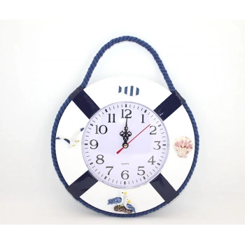 VipMarketim Ahşap Marin Duvara Asmalı Saat