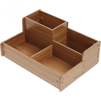 VipMarketim Ahşap Masa Üstü Düzenleyici Kutu