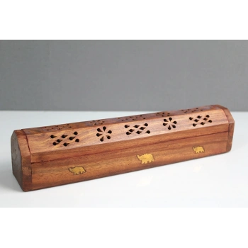 VipMarketim Ahşap Maun Tabut Tütsülük Model 1