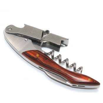 VipMarketim Ahşap Saplı Profesyonel Çelik Tirbuşon Ve Çok Fonksiyonlu Şarap Açacağı