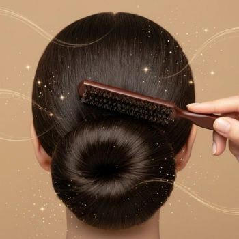 VipMarketim Ahşap Saplı Topuz Tarağı