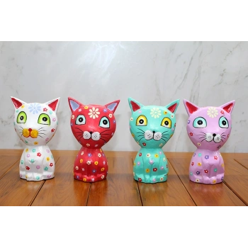 VipMarketim Ahşap Tekli Kedi