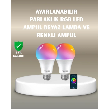 VipMarketim Akıllı 9W RGBW LED Ampul tasaruflu romantik ışıklı