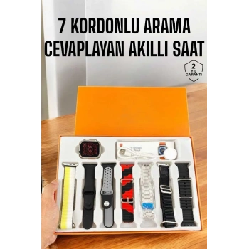 VipMarketim Akıllı Saat 7 Kordonlu Bildirim Görebilen Metal Kordon GPS Özelliği