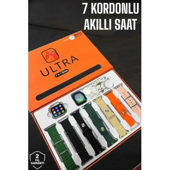 VipMarketim Akıllı Saat 7 Kordonlu MetalPlastik Ve Hasır Kordon Seçeneği