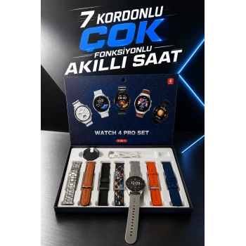 VipMarketim Akıllı Saat 7 Kordonlu Yeni Nesil Arama Cevaplayan Çok Fonksiyonlu