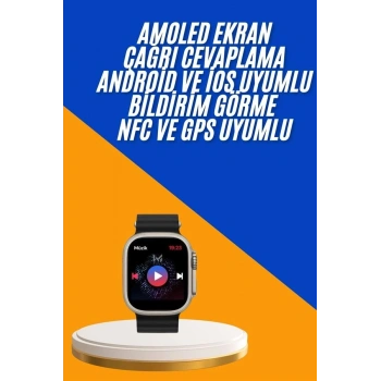 VipMarketim Akıllı Saat Çok Fonksiyonlu Unısex Sosyal Medya Girişli Bluetooth Bağlantılı