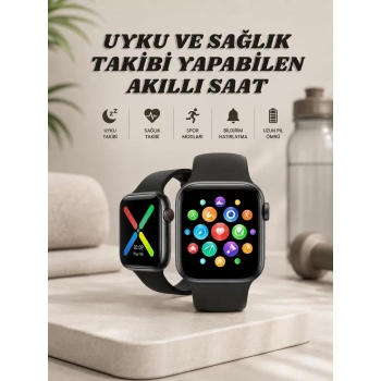 VipMarketim Akıllı Saat Wireless Şarj Yüksek Çözünürlüklü Müzik Dinleme Sesli Cevaplama