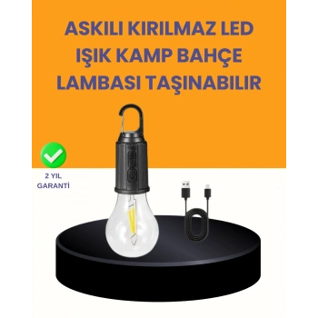 VipMarketim Akıllı Sensörlü USB Şarjlı Kamp Lambası