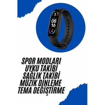 VipMarketim Akıllı Uyumlu Bileklik M6 Adımsayar Spor Modları Çağrı Görme Türkçe Menü