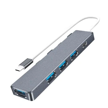 VipMarketim ALLY ADS-301C 5 in 1 Type C Dönüştürücü 4 Usb Portlu Adaptör Hub Çoklayıcı-(5775)