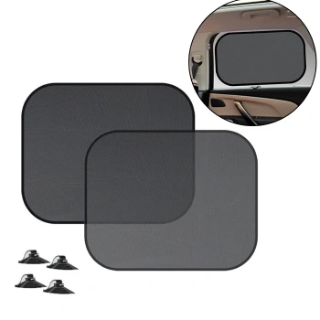 VipMarketim Ally Araç Oto Yan Cam Vantuzlu Güneşlik Kalkan 2 Adet 36x44cm-(5775)