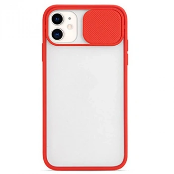 VipMarketim Ally İPhone 12 Mini 5.4 Kamera koruyucu Sürgülü Şeffaf Kılıf-(5775)