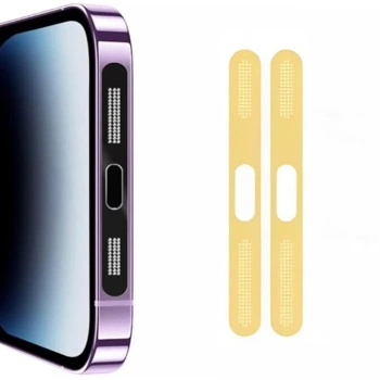 VipMarketim Ally iPhone 15 İçin Anti-Dust Toz Ve Kir Önleyici Sticker 2 Adet Set-(5775)