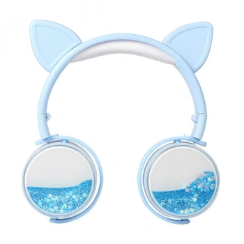 VipMarketim ALLY Kedi Kulak Simli Kablolu Mikrofonlu Kulaküstü Kulaklık 3.5mm jack-(5775)