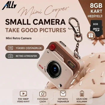 VipMarketim Ally PixMini Retro Video Dijital Kamera Ağ Kamerası DVR 1080P HD-(5775)
