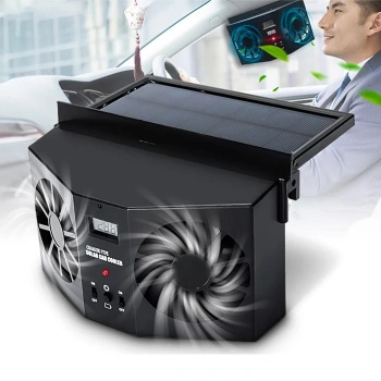 VipMarketim Ally R-8032 Güneş Enerjili Çift Fanlı Solar Oto Araç Havalandırma-(5775)