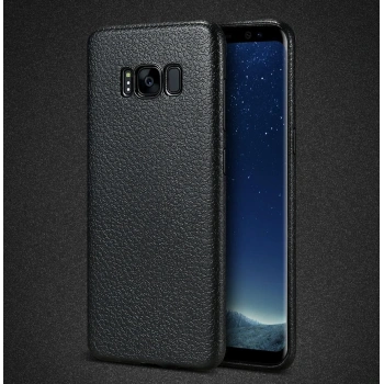 VipMarketim Ally SM Galaxy S8 Deri Dokulu Premium Soft Silikon Kılıf-(5775)