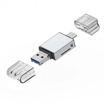 VipMarketim ALLY USB 3.0+Type-c+Lightning Sd Kart Okuyucu - Hızlı Card Reader-(5775)