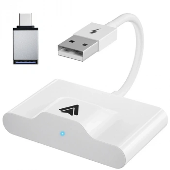 VipMarketim Ally Usb+Type-C Android Kablosuz Carplay Adaptör Çevirici - Youtube Netflix Tiktok Video Yansıtıcı-(5775)