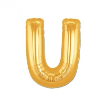 VipMarketim Altın Sarısı Folyo U Harfi Balon 1 Metre