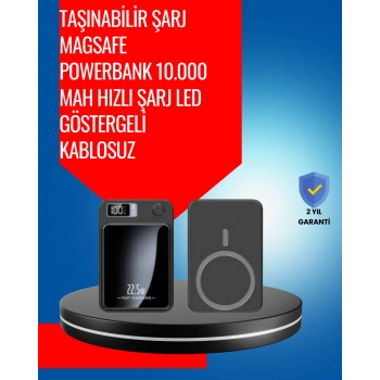 VipMarketim Alüminyum Alaşımlı 20W PD Hızlı Şarj ve Manyetik Kablosuz Powerbank