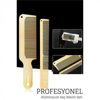 VipMarketim Alüminyum Berber Kuaför Saç Kesim Tarağı