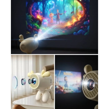 VipMarketim Android Sistemli 4K Projeksiyon 36W Dolby Sesli