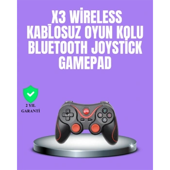 VipMarketim Android Uyumlu Gamepad X3 Game Stick Oyun Kolu Bluetooth Bağlantılı