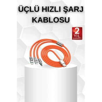 VipMarketim Android ve İOS Uyumlu 180 Derece Type-c Şarj Kablosu