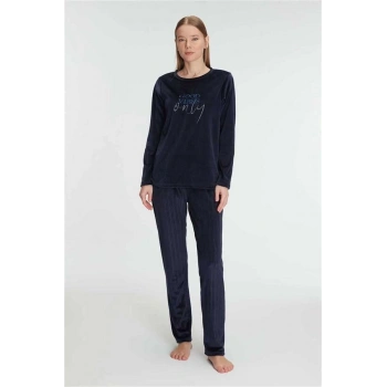 Vipmarketim Anıl Kadın Uzun Kol Sonbahar Kış Sezon Pijama Takımı (kod:11334)
