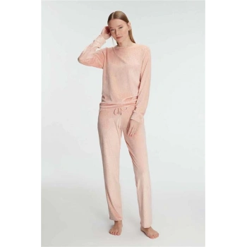 VipMarketim Anıl Bayan Uzun Kol Sweatshirt Ve Pantolon Takım Pijama Takımı (Kod:11230)